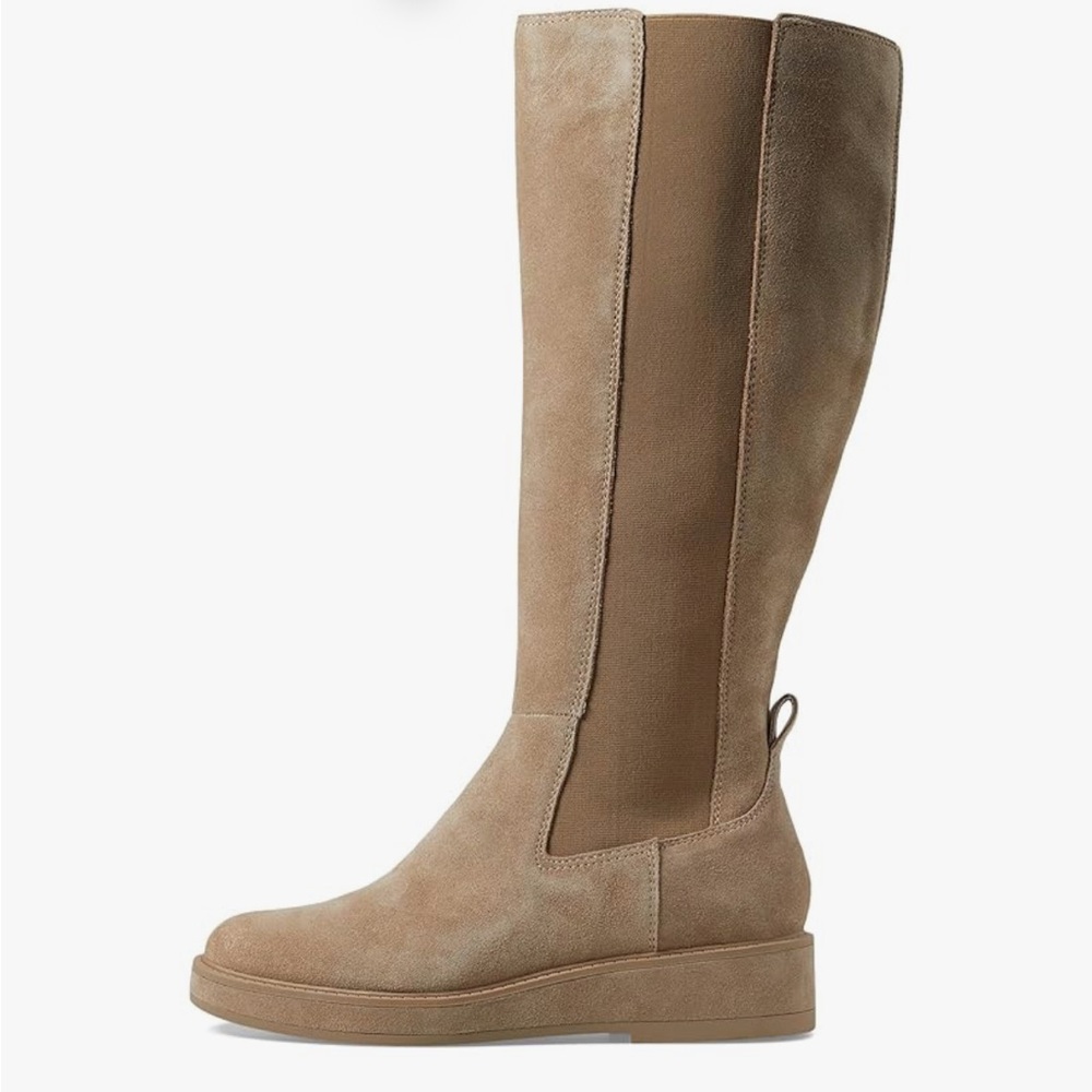Dolce Vita Eamon H2O Wide Calf Boots Almond Suede Women’s Size 7 - Picture 6 of 8